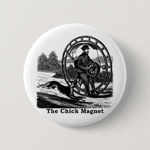 De Chick Magnet Ronde Button 5,7 Cm