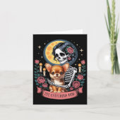 De Chihuahua Mam Halloween Hond Eigenaar Skelet Wo Kaart (Voorkant)