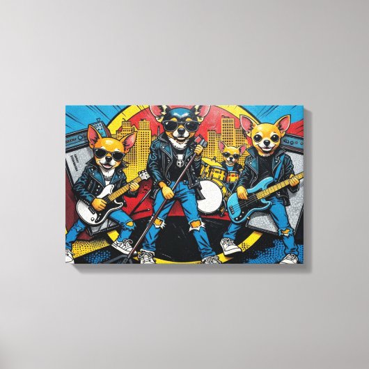 DE CHIHUAHUA'S 3 CANVAS AFDRUK (Voorkant)