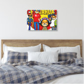 DE CHIHUAHUA'S 4 CANVAS AFDRUK (Insitu (Slaapkamer))