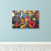 DE CHIHUAHUAS 7 CANVAS AFDRUK (Insitu (Houten vloer))