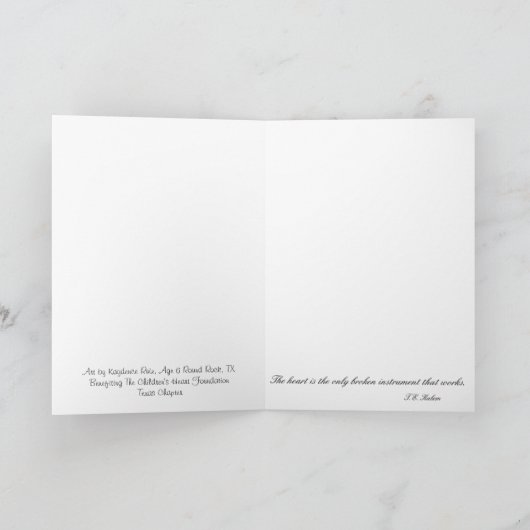 De Children's Heart Foundation Moederdag Kaart (Binnen)