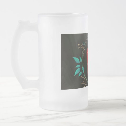 *"De 'chill out' Frosted Glass-Mok"** Matglas Bierpul (Links)