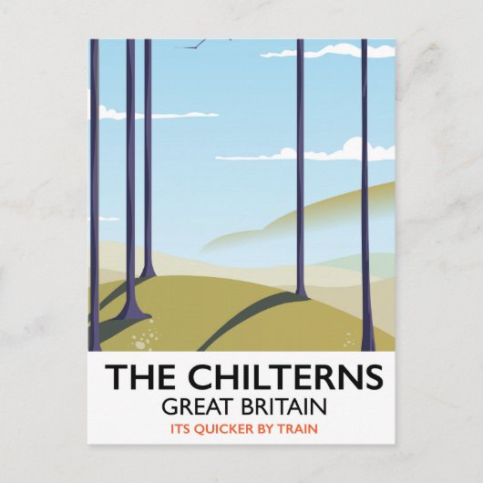 De Chilterns Groot-Brittannië reisposter Briefkaart (Voorkant)