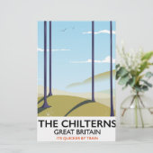 De Chilterns Groot-Brittannië reisposter Briefpapier (Staand voorkant)