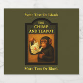De chimp en theepot pub bier etiket (Enkel label)
