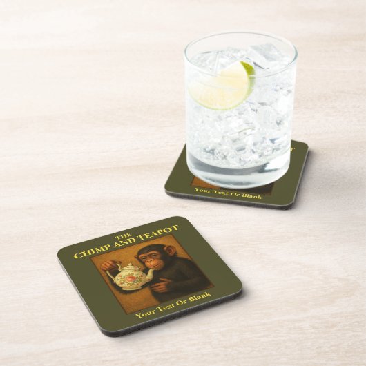 De chimp en theepot pub bier onderzetter (Rechterzijde)