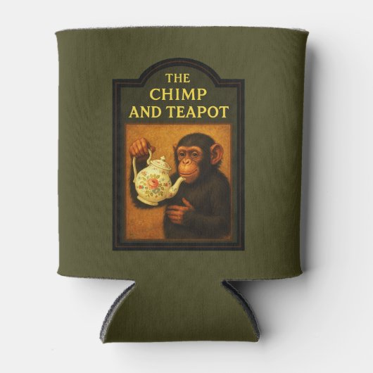 De chimp en theepot pub blikjeskoeler (Voorkant)