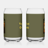 De chimp en theepot pub blikvorm glas (Links)