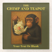 De chimp en theepot pub glazen onderzetter (Voorkant)