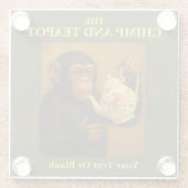 De chimp en theepot pub glazen onderzetter (Achterkant)
