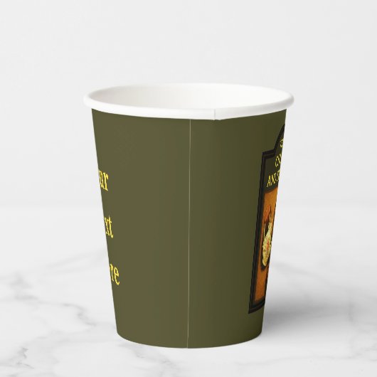 De chimp en theepot pub papieren bekers (Rechts)