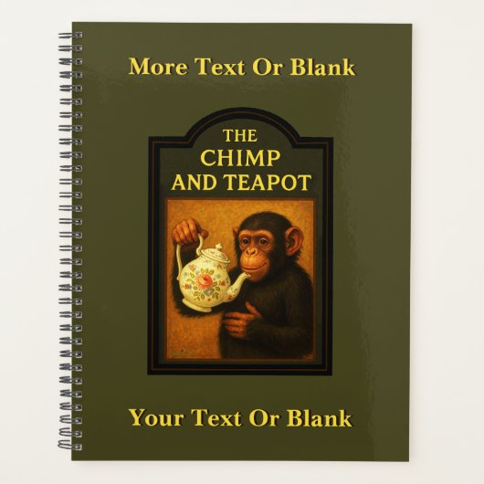 De chimp en theepot pub planner (Voorkant)