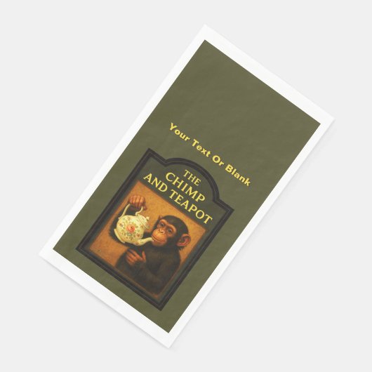 De chimp en theepot pub servet (Hoek)