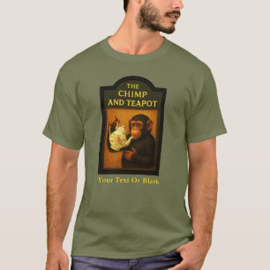 De chimp en theepot pub t-shirt