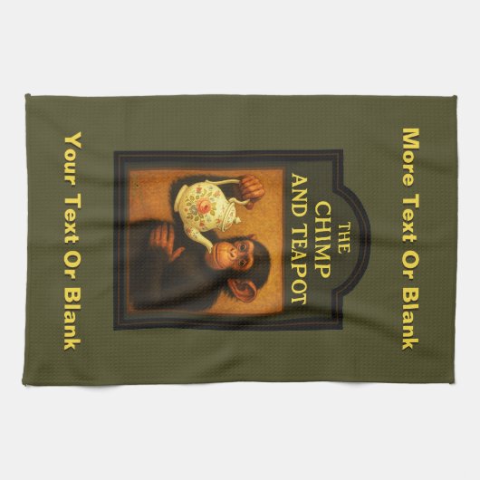 De chimp en theepot pub theedoek (Horizontaal)