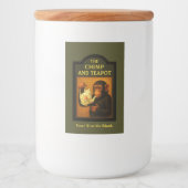 De chimp en theepot pub voedselcontainer etiket (Voorkant)