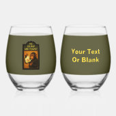 De chimp en theepot pub wijnglas zonder voet (Voorkant)