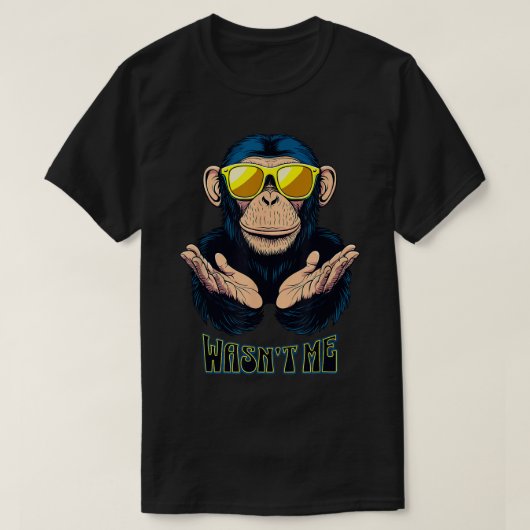 De chimpansee was mij niet t-shirt (Design voorkant)