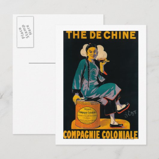 De Chine, koloniale onderneming Promotional Poste Briefkaart (Voorkant / Achterkant)