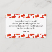 De Chinese Christelijke Schrift Johannes 3:16 Visitekaartje (Achterkant)