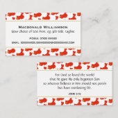 De Chinese Christelijke Schrift Johannes 3:16 Visitekaartje (Voorkant / Achterkant)