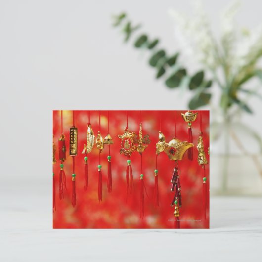 De Chinese decoratie van het Nieuwjaar Feestdagenkaart (Staand voorkant)