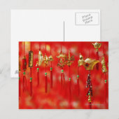 De Chinese decoratie van het Nieuwjaar Feestdagenkaart (Voorkant / Achterkant)