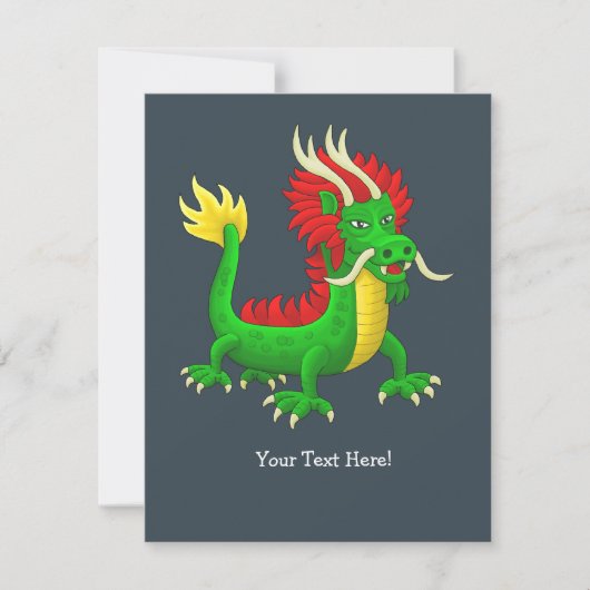 De Chinese Draak Notitiekaartje (Voorkant)