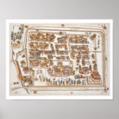 De Chinese fabriek in de straat van Teng-chan op Poster (Voorkant)