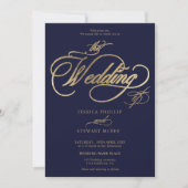 De Chinese gouden marine allemaal in één calligraf Kaart (Voorkant)