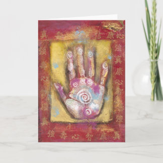 De Chinese Hand van de Energie Kaart