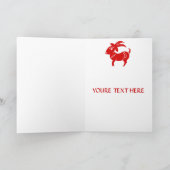 DE CHINESE ILLUSTRATIE VAN DE GEIT PAPERCUT VAN DE FEESTDAGEN KAART (Binnen)