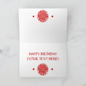 DE CHINESE ILLUSTRATIE VAN DE OS PAPERCUT VAN DE FEESTDAGEN KAART (Binnen)