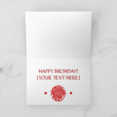 DE CHINESE ILLUSTRATIE VAN HET KONIJN PAPERCUT VAN FEESTDAGEN KAART (Binnen)