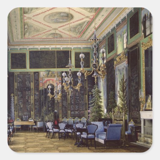 De Chinese kamer in het Grote Paleis Vierkante Sticker (Voorkant)
