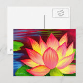 De Chinese Kunst van de Bloem van de Waterlelie Briefkaart (Voorkant / Achterkant)