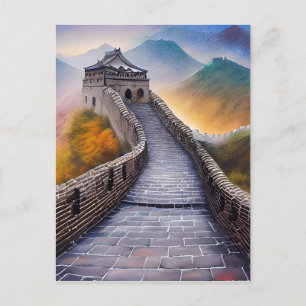 De Chinese Muur is een van de meest iconische Briefkaart