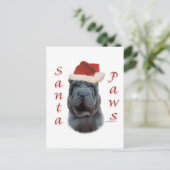 De Chinese Poten van de Kerstman shar-Pei Feestdagenkaart (Staand voorkant)