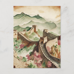 De Chinese vintage Briefkaart