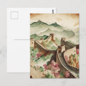 De Chinese vintage Briefkaart (Voorkant / Achterkant)