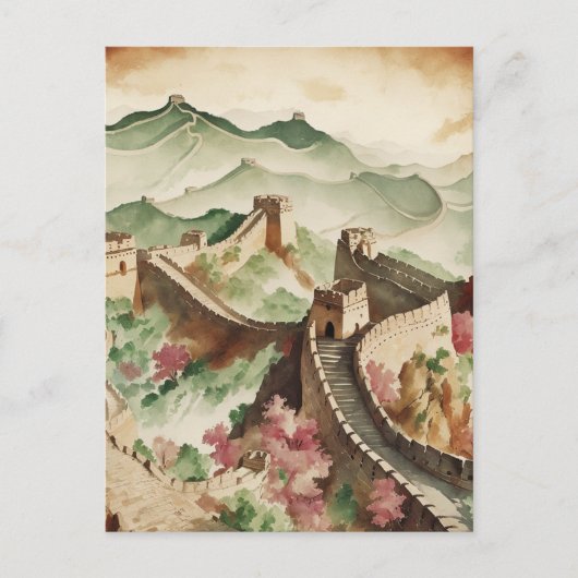 De Chinese vintage Briefkaart (Voorkant)