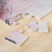 De Chinese Waterverf Geisha op een brug Legpuzzel (Zijkant)