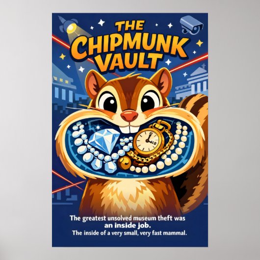 De Chipmunk Kluis Cute Heist Poster (Voorkant)