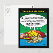 "De chips zijn omlaag" Briefkaart (Voorkant / Achterkant)