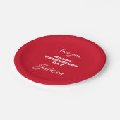 De chique rode Valentijnsdag van Happy Valentijns Papieren Bordje (Gekanteld)