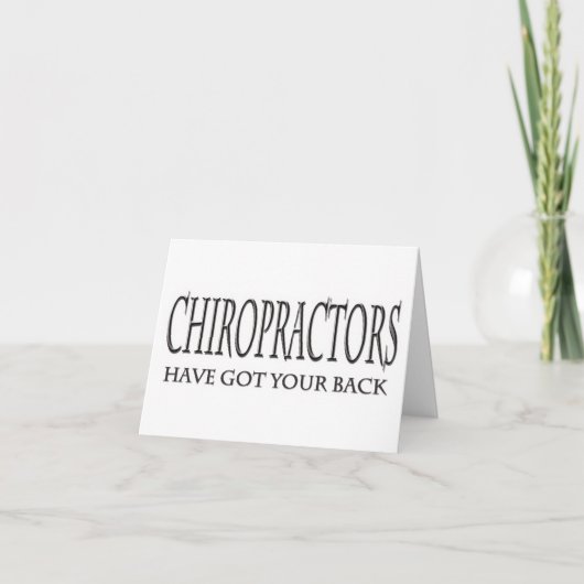 De chiropractici hebben Uw Rug Kaart (Voorkant)