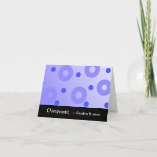 De chiropraktijk evenaart Vrijheid zich te bewegen Bedankkaart