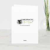 De chiropraktijk voegt het Leven aan het Wenskaart Kaart (Achterkant)
