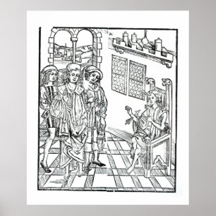 De chirurg bezoekt een man met pijlwonden uit 'Das Poster